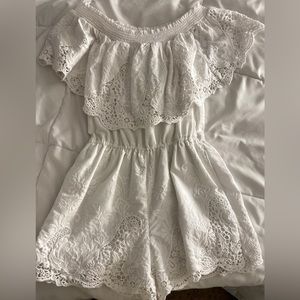A&F White Eyelet Romper